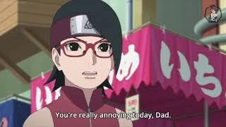 Sasuke trying to be a good dad to Sarada on Parent and Child day