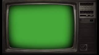 Old TV template green screen