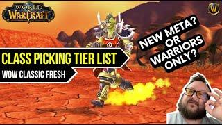 Fresh Classic WoW Class Picking Tier List | WoW Classic