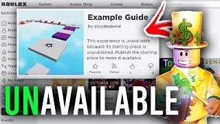 Fix This Experience Is Unavailable Because Its Starting Place Is Unpublished In Roblox - Full Guide
