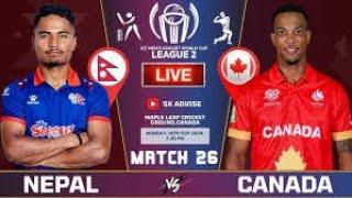 NEPAL VS CANADA 2ND T20 MATCH LIVE  || NEPAL VS CANADA  OCT 01  2024