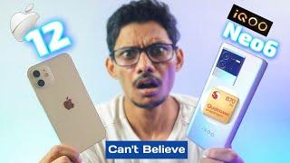 iPhone 12 ke bezaati  IQOO Neo 6 Vs iPhone 12 Speed Test {Snapdragon 870 Vs Bionic A14}