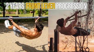 6ft+ FRONT LEVER from Zero to Hero - 2 years Calisthenics Transformation