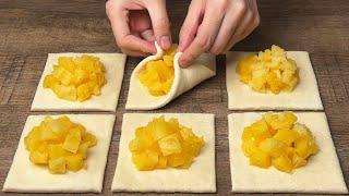 If you have puff pastry and pineapple, make a new Christmas dessert!