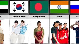 Air Hostess Uniform From Different Countries