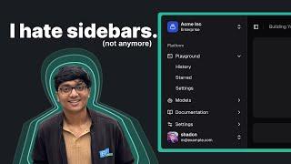 Adding a sidebar to your website just got a whole lot more easier with ShadCN!!