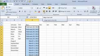 Excel Autofill - how to quickly enter Months, Days, Dates and Numbers without typing