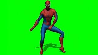 Spiderman dancing green screen royalty free