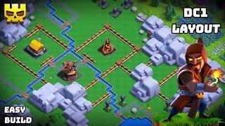 Dragon Cliffs Level 1 Base Layout | Clan Capital Base | Dragon Cliffs Base 1 Layout - Coc