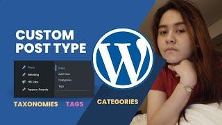 WordPress Create Custom Post Type And Add Categories And Tags | Custom Post Type Taxonomies Tutorial