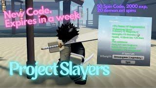 New OP Project Slayers Code (Expired) | Project Slayers