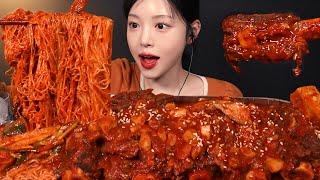 Spicy Giant Beef Short Rib Stew Mukbang ASMR