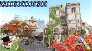 Ark Survival Evolved - Crystal Isles - castle Build - White Church Keep (Speed Build)