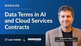 Webinar: Data Terms in AI and Cloud Services Contracts