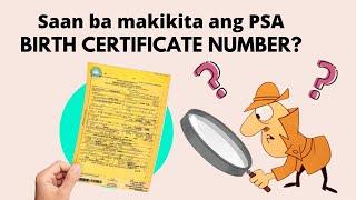 Saan makikita ang PSA Birth Certificate Number? Actual Copy or ONLINE Pwede Makuha?