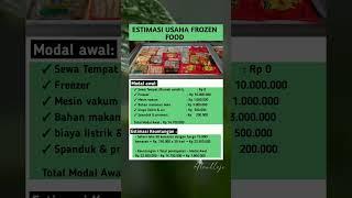 Estimasi Biaya Usaha Frozen Food #tipsbisnis #usaha #belajarbisnis #wirausaha #frozenfood