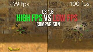 CS 1.6 - Low FPS vs High FPS - fps_max 100 or 999 | Which is better?