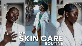 My Skincare shower routine | glowing skin routine | darkskin women | products link in description