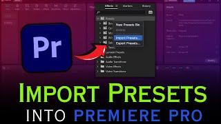 Import Presets into Premiere Pro in 1 minute (2024)