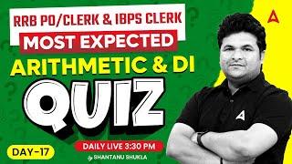 IBPS RRB CLERK/PO | IBPS CLERK 2024 | Quants Most Expected Arithmetic Quiz #17 | By Shantanu Shukla