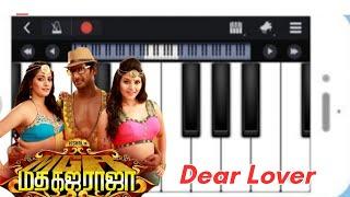 MadhaGajaRaja - My Dear Loveru Song | Easy Piano Tutorial  | Vishal