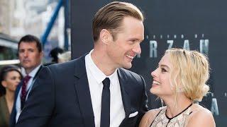 Alexander Skarsgard Helps 'Tarzan' Co-Star Margot Robbie Avoid a Red Carpet Wardrobe Malfunction!