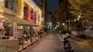 Stockholm Walks: Österlånggatan - Slussen. From Christmas lights to Stockholm landmark sign