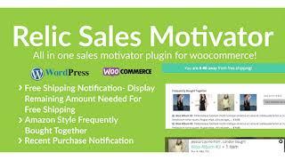 WooCommerce Sales Motivator - Live Sales & Shipping Notification and Frequently Brought Together |