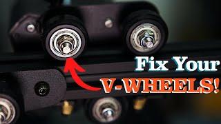 Fix 3D Printing WOBBLE!! - Adjusting V Wheels!