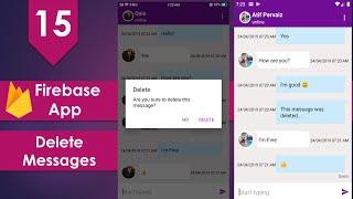 Firebase Social Media App - 15 Delete Message