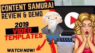  Content Samurai Review & Demo 2019 -  How to Use VIDNAMI Content Samurai to Make YouTube Videos