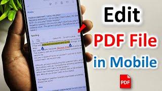 how to edit pdf file in mobile | pdf file editing in mobile | pdf edit kaise kare | pdf editing