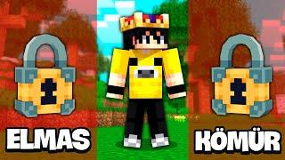 Minecraft ama ALANLAR KİLİTLİ!!