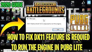 How To Fix DirectX 11 Error in PUBG LITE And How to Fix DX11 feature level 10.0 in PUBG LITE (2020)