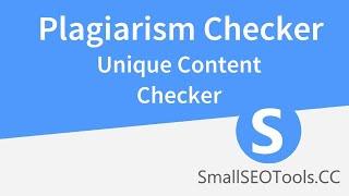 Plagiarism Checker- Unique Content checker 100% Free Tools ! SmallSEOTools