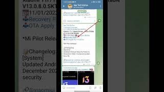 Xiaomi 11i/Hypercharge India Stable V13.0.8.0.SKTINXM11/01/2022 Recovery ROMOTA Apply for V13.0.5.