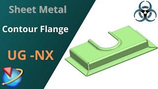 Siemens Unigraphics NX-Sheet Metal || Contour Flange Feature || Chain Flange
