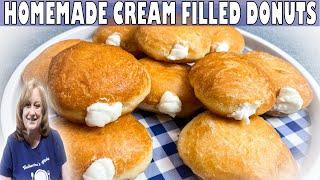 Homemade CREAM FILLED DONUTS Recipe | How to Make DONUTS | Best Cream Filling