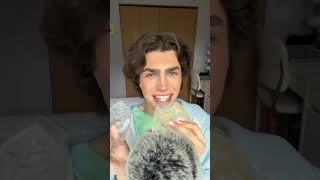 Chewing grandma's breast implants ASMR