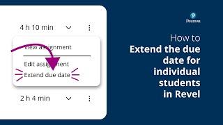 How to extend the due date for individual students in Revel