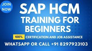 SAP HCM Training videos 1 for beginners 2021 SAP HR Training  Call or What's App: +91 8297903103