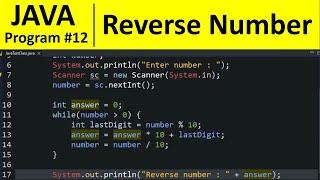 Java Program #12 - Reverse a Number in Java