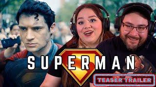 SUPERMAN Official Teaser Trailer REACTION | James Gunn | DC Studios