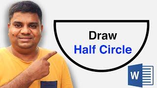 How To Draw Half Circle In Word (Microsoft)