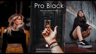 Black Tone Lightroom Preset | Luxury Black Preset  DNG, XMP Available