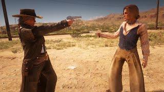 Sadie vs Bonnie Macfarlane Duel Ladies Gunslinger NPC Fights | RDR2 Mods