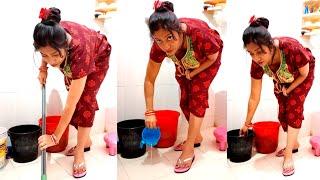 Bathroom Deep Cleaning Routine Wearing High Heel Flipflop*Cleaning Vlog* #bathroom #cleaning