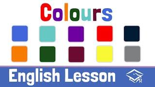 How to say colours in English - English Lesson - Colour Vocabulary