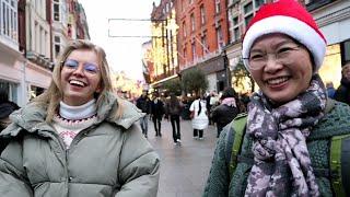 A Christmas Eve Walk Up Grafton Street with Zoe Clarke & Jasmine (With Magical Moment At The End).