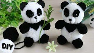 Teddy Bear Making With Wool || Cute Yarn Panda | How To Make Teddy Bear | Pom Pom Panda DIY